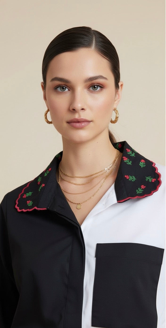 ELORA HALF N HALF SHIRT