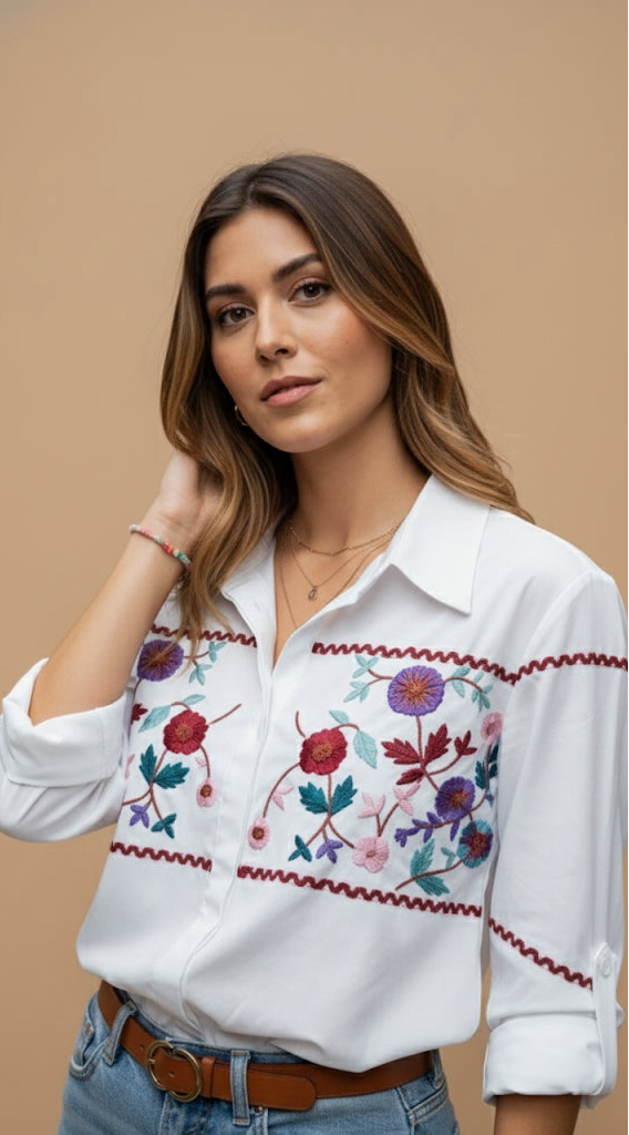 BLOSSOM WHITE FLORAL SHIRT