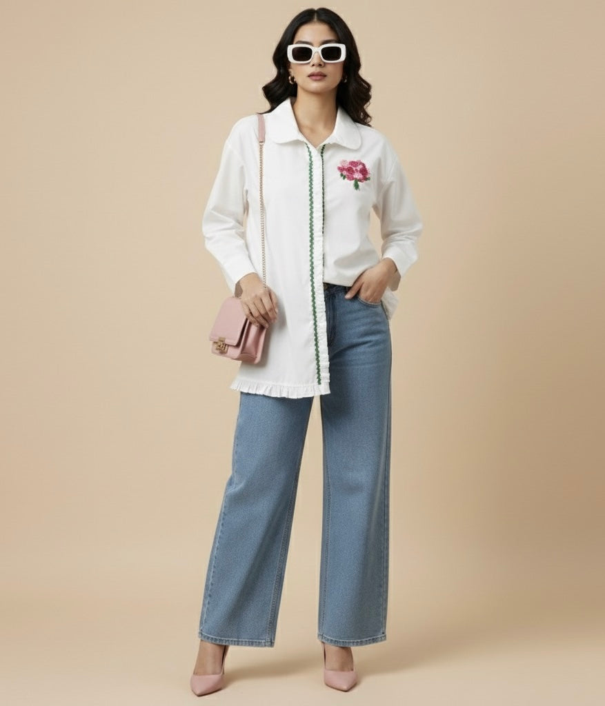 BLOSSOM WHITE BOUQUET SHIRT