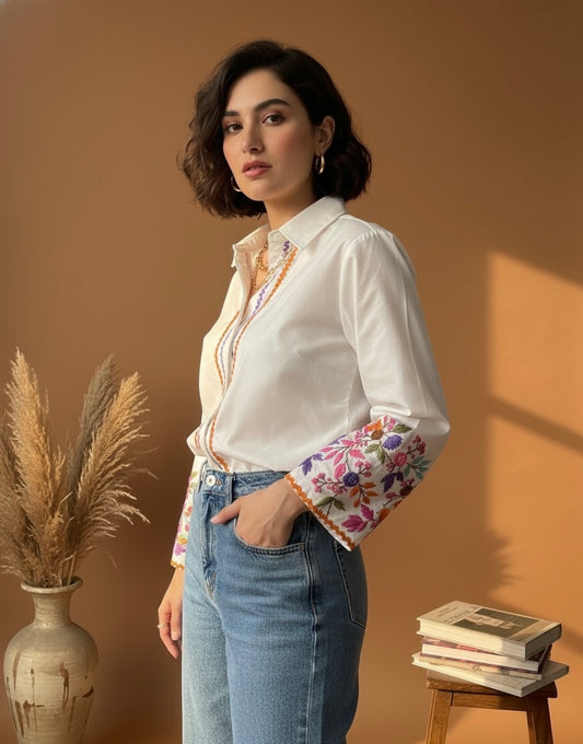 BLOSSOM WHITE LACE SHIRT