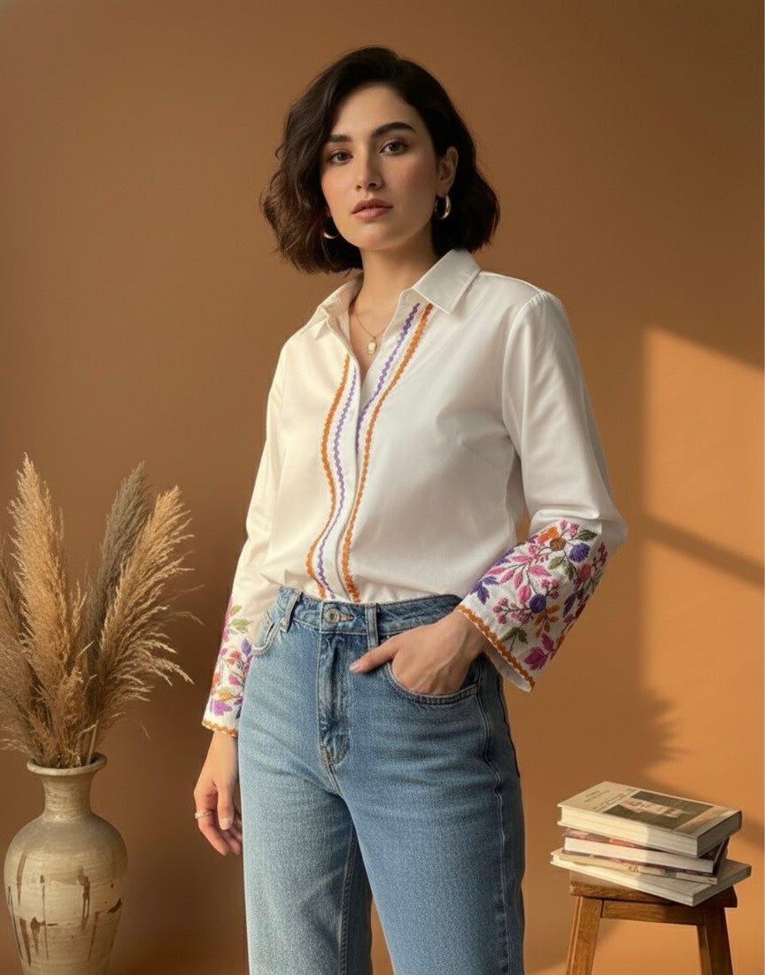 BLOSSOM WHITE LACE SHIRT