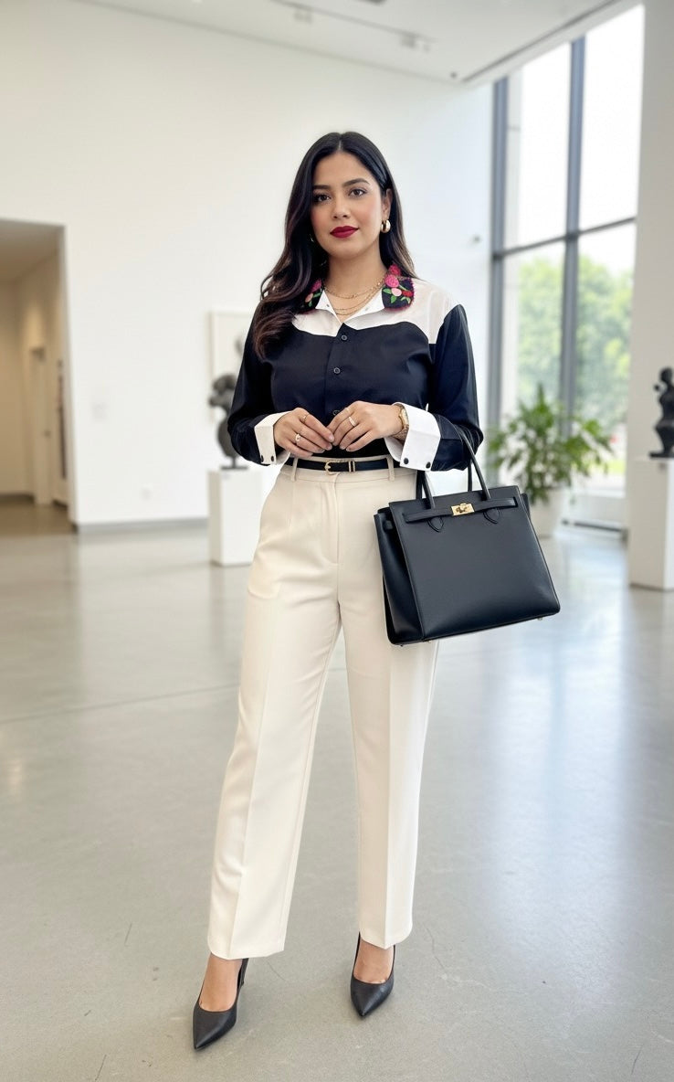 ELORA BLACK BLOCK SHIRT