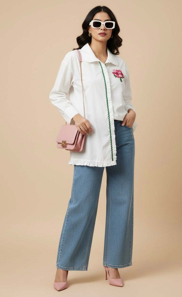 BLOSSOM WHITE BOUQUET SHIRT