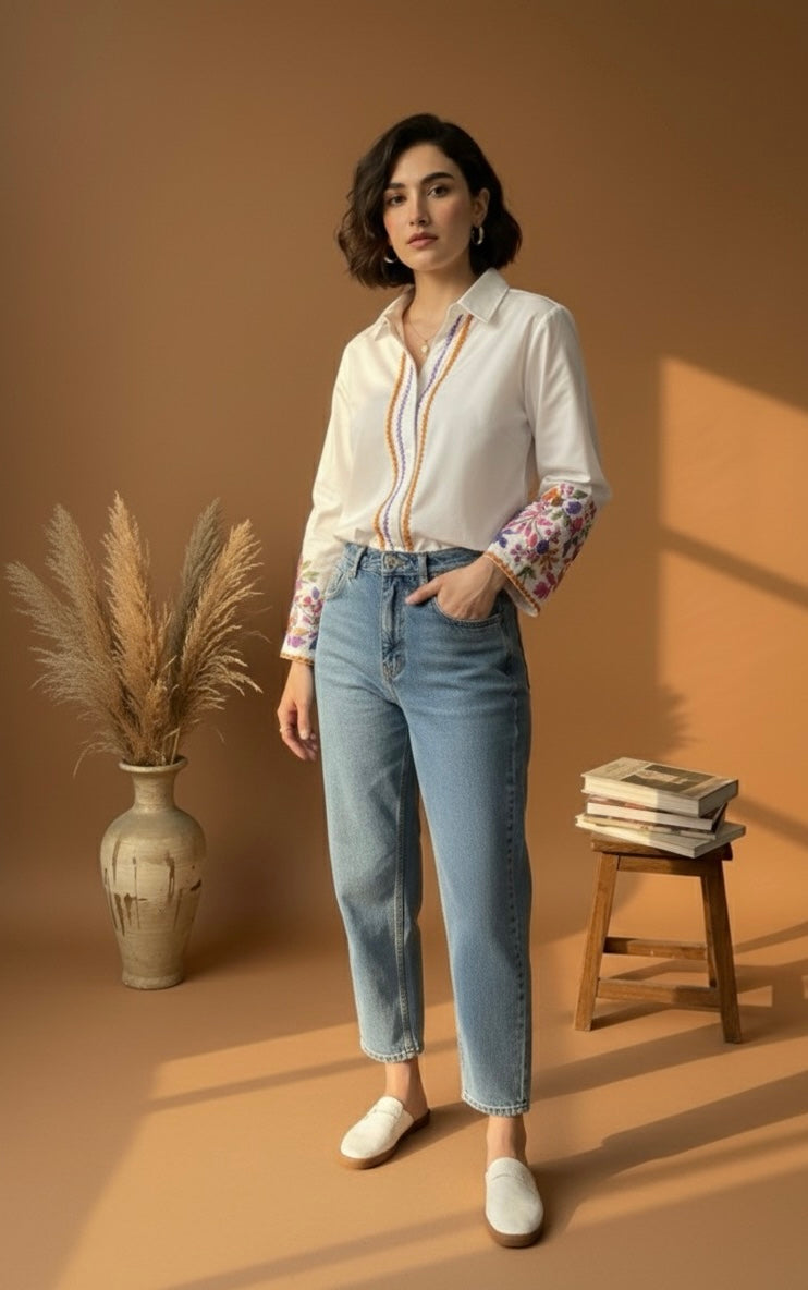 BLOSSOM WHITE LACE SHIRT