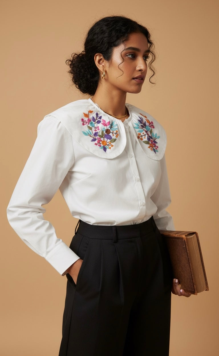 BLOSSOM PETER PAN COLLAR SHIRT