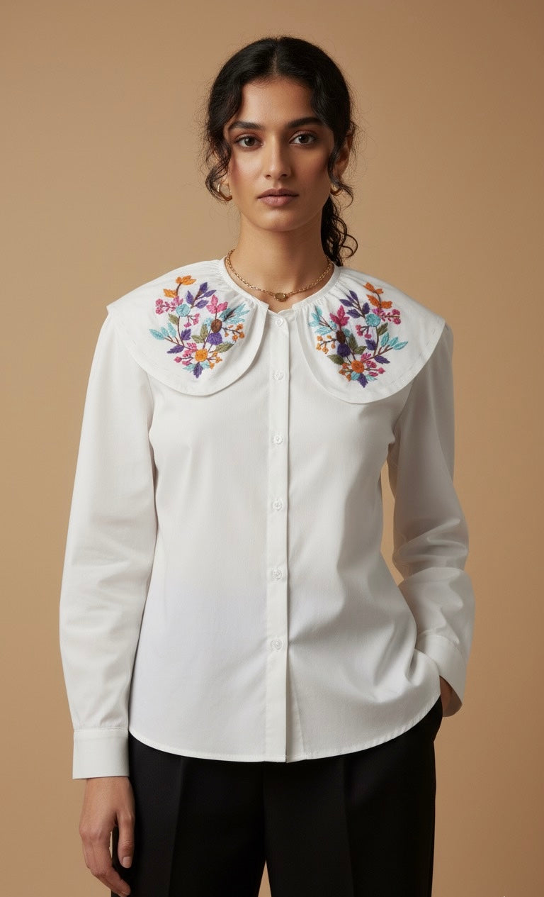 BLOSSOM PETER PAN COLLAR SHIRT