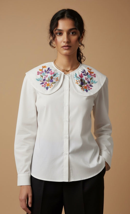 BLOSSOM PETER PAN COLLAR SHIRT