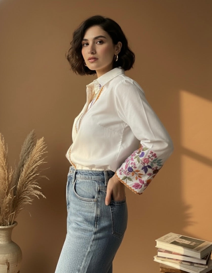 BLOSSOM WHITE LACE SHIRT