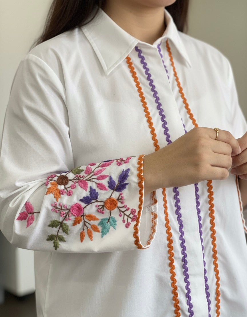 BLOSSOM WHITE LACE SHIRT
