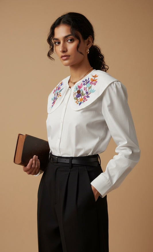 BLOSSOM PETER PAN COLLAR SHIRT