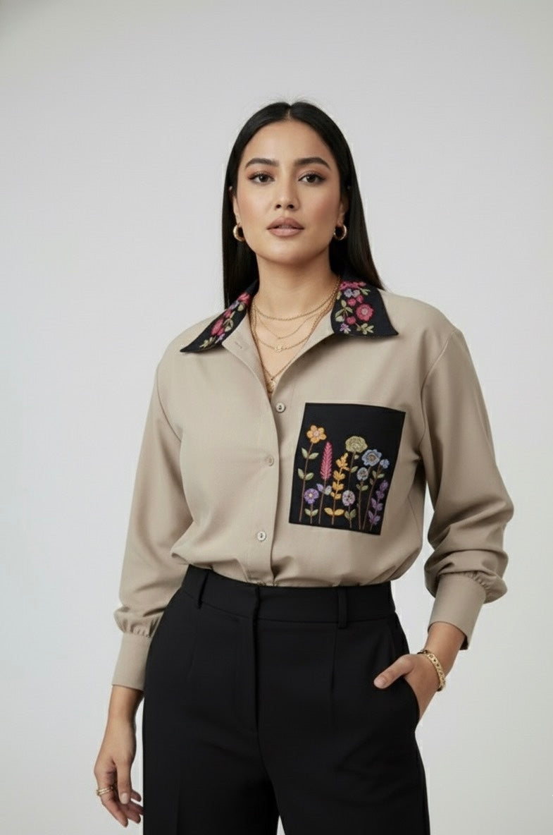 ELORA SLATE GREY SHIRT