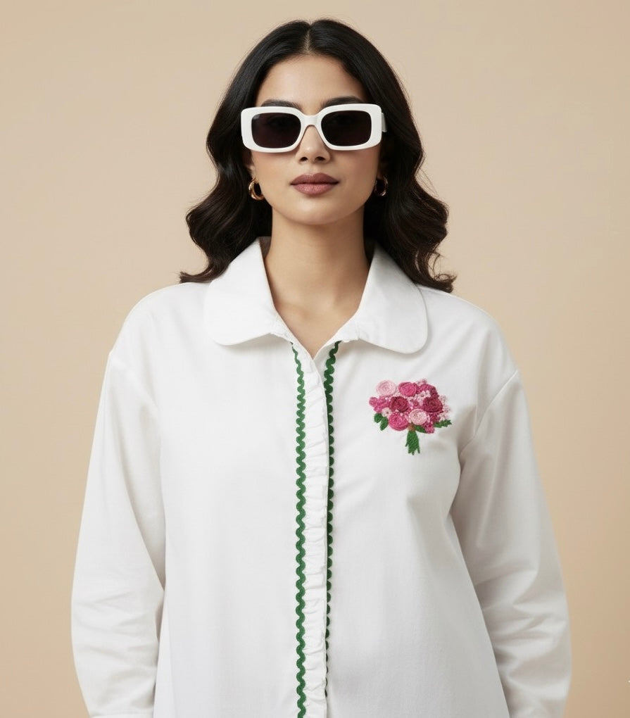 BLOSSOM WHITE BOUQUET SHIRT