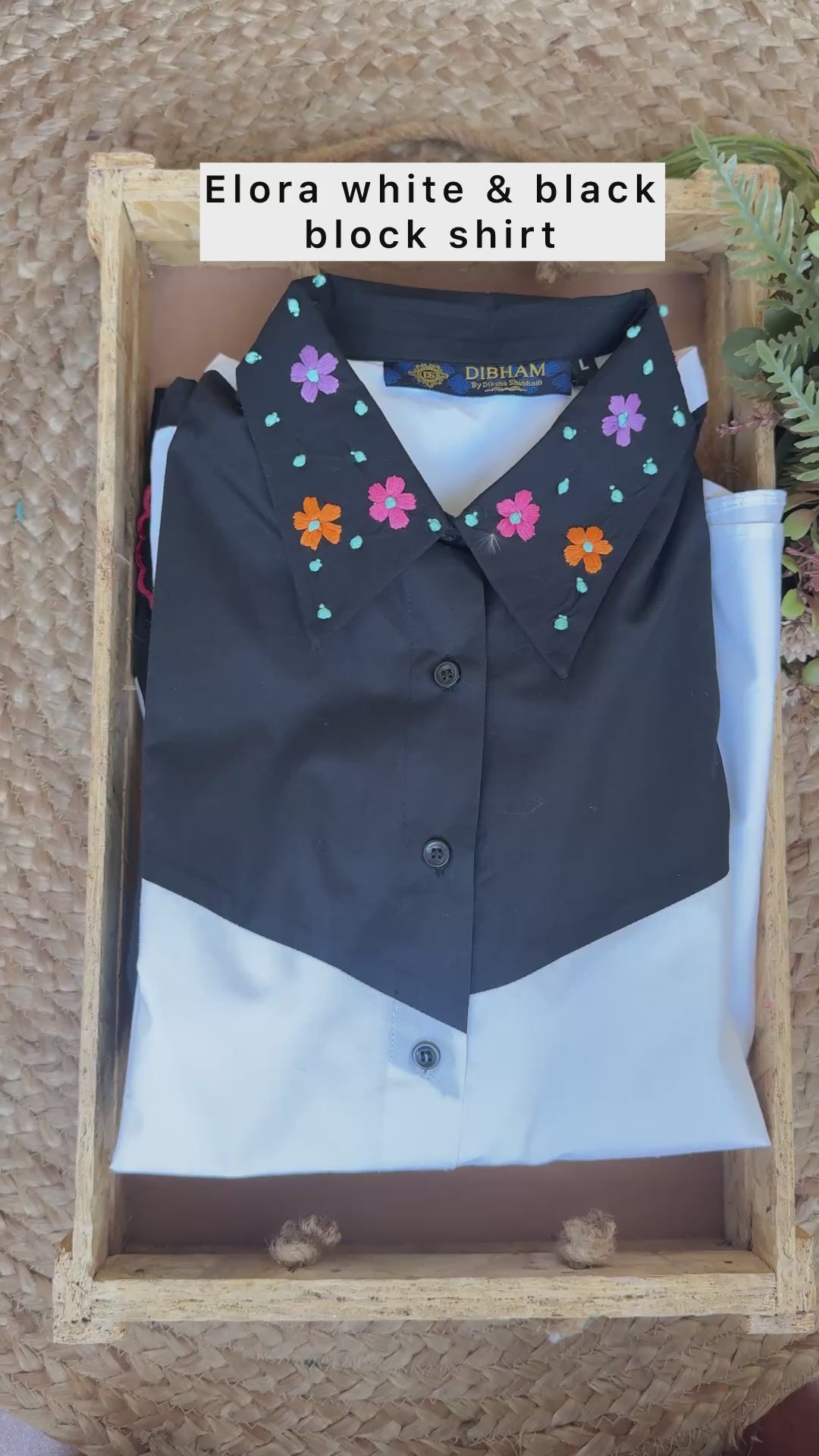 ELORA BLACK AND WHITE BLOCK SHIRT