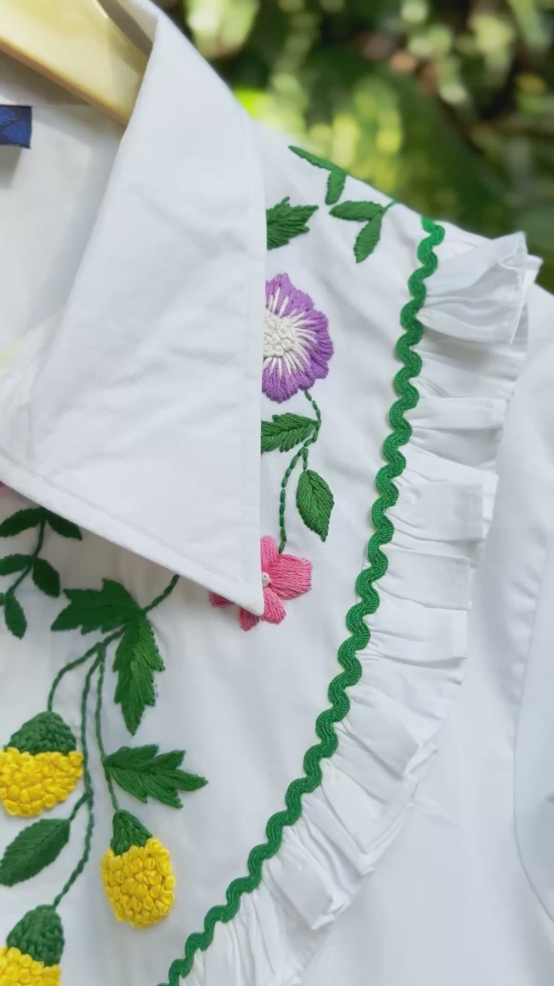 BLOSSOM WHITE FRILL SHIRT